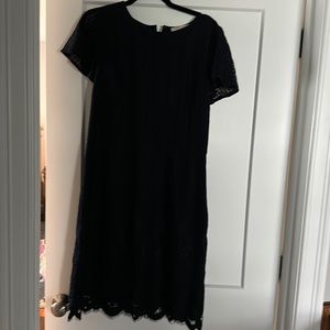 Loft Navy Lace Dress - 10 Tall